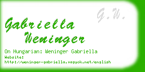 gabriella weninger business card